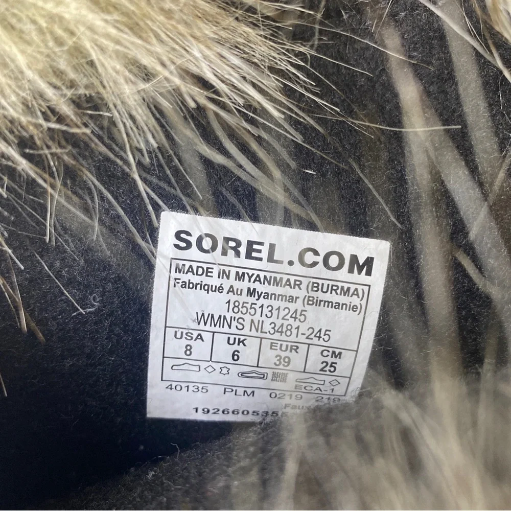 Sorel‎ Joan of Artic Snow Boots Gray Lace Up Winter